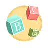 Alphabet cubes icon
